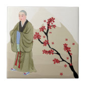 Buddhistischer Mönch Keramik Tile Fliese (Vorderseite)