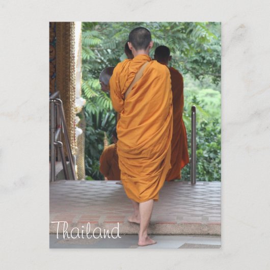 Buddhistischer Mönch Thailand Postkarte (Vorderseite)