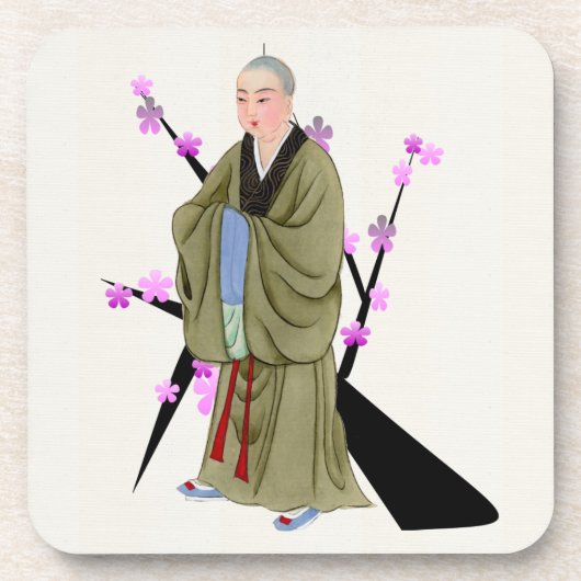 Buddhistischer Mönchspass Getränkeuntersetzer (Vorderseite)