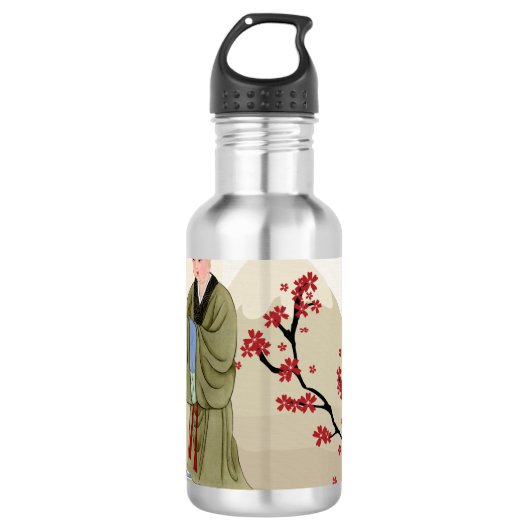 Buddhistischer Mönchswasserflasche Edelstahlflasche (Vorderseite)