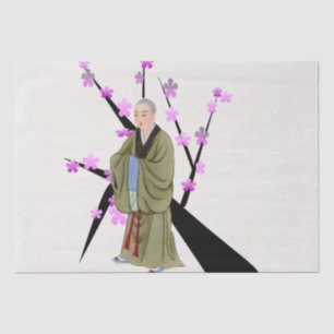 Buddhistischer Mönchszettel Seidenpapier