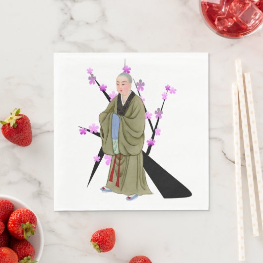 Buddhistischer Monk Paper Napkin Serviette (Beispiel)