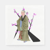 Buddhistischer Monk Paper Napkin Serviette (Vorderseite)