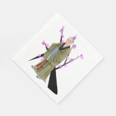 Buddhistischer Monk Paper Napkin Serviette (Ecke)