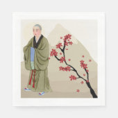 Buddhistischer Monk Paper Napkin Serviette (Vorderseite)