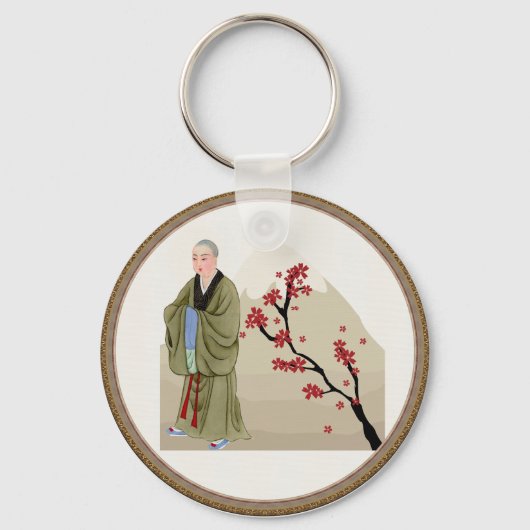 Buddhistischer Monk-Schlüsselanhänger Schlüsselanhänger (Vorderseite)