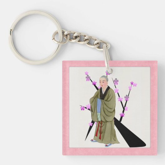 Buddhistischer Monk-Schlüsselanhänger Schlüsselanhänger (Vorderseite)