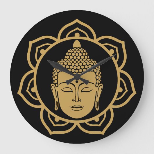 Buddhistischer Nirvana-Tag Große Wanduhr (Vorderseite)