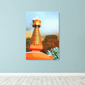 Buddhistischer Stupa-Leinwand Leinwanddruck (Insitu (Holzboden))