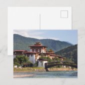 Buddhistischer Tempel am Fluss Postkarte (Vorne/Hinten)