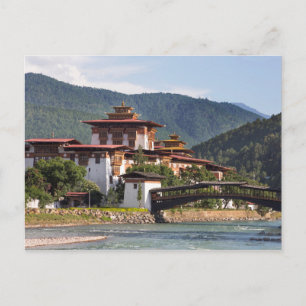 Buddhistischer Tempel am Fluss Postkarte