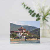 Buddhistischer Tempel am Fluss Postkarte (Stehend Vorderseite)