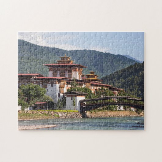 Buddhistischer Tempel am Fluss Puzzle (Horizontal)