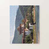 Buddhistischer Tempel am Fluss Puzzle (Vertikal)