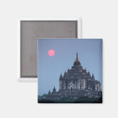 Buddhistischer Tempel bei Sonnenuntergang Magnet (Vorderseite/Rückseite)