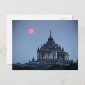 Buddhistischer Tempel bei Sonnenuntergang Postkarte (Vorne/Hinten)