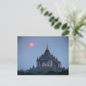 Buddhistischer Tempel bei Sonnenuntergang Postkarte (Stehend Vorderseite)