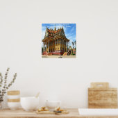 Buddhistischer Tempel in Kambodscha und berühmtes  Poster (Küche)