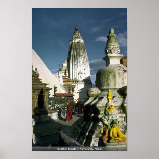 Buddhistischer Tempel in Kathmandu, Nepal Poster (Vorne)