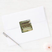 buddhistischer Tempel in Kyoto, Japan Quadratischer Aufkleber (Umschlag)