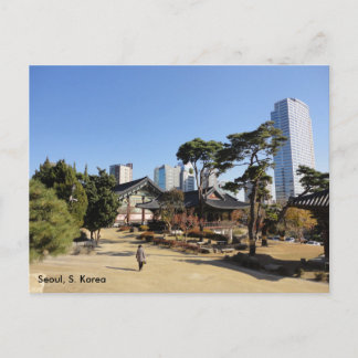 Buddhistischer Tempel in Seoul, Südkorea Postkarte