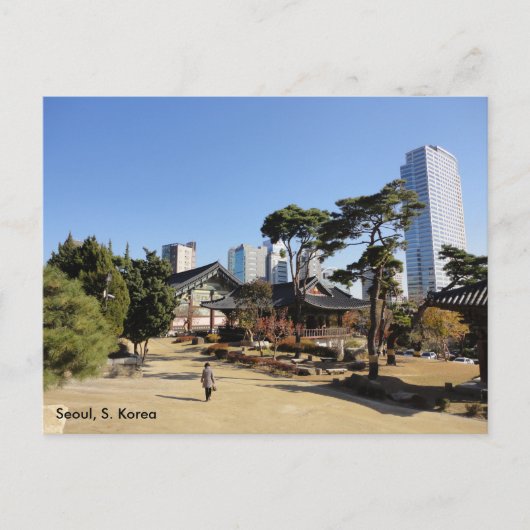 Buddhistischer Tempel in Seoul, Südkorea Postkarte (Vorderseite)