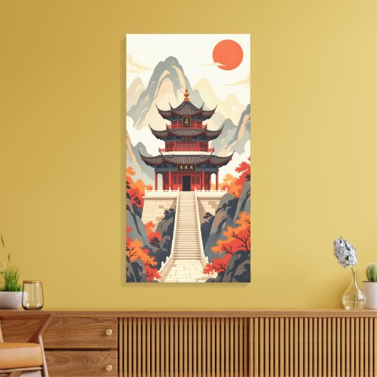 Buddhistischer Tempel Leinwanddruck (Insitu (Wohnzimmer))