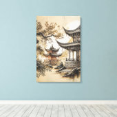 Buddhistischer Tempel Leinwanddruck (Insitu (Holzboden))