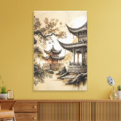 Buddhistischer Tempel Leinwanddruck (Insitu (Wohnzimmer))