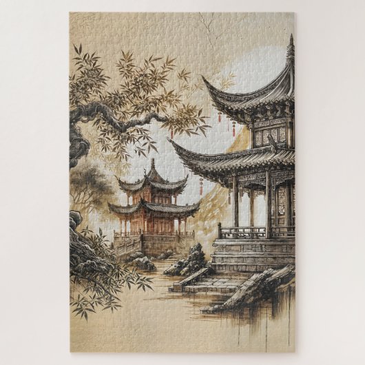 Buddhistischer Tempel Puzzle (Vertikal)