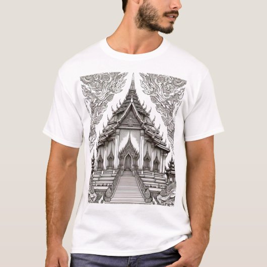 Buddhistischer Tempel T-Shirt (Vorderseite)