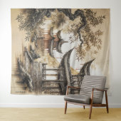 Buddhistischer Tempel Wandteppich (Beispiel (Horizontal))