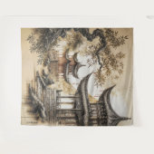 Buddhistischer Tempel Wandteppich (Vorderseite (Horizontal))