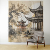Buddhistischer Tempel Wandteppich (Beispiel)
