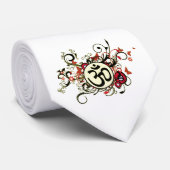 Buddhistisches Blumenom Krawatte (Gerollt)