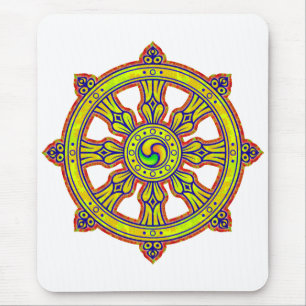 Buddhistisches Dharma Chakra Mousepad