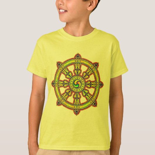 Buddhistisches Dharma Chakra T-Shirt (Vorderseite)