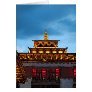 Buddhistisches Dzong-Dach