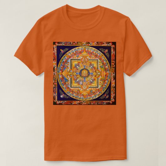 buddhistisches Green Tara Mandala T-Shirt (Design vorne)