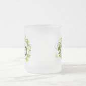 Buddhistisches grünes Blumenom Mattglastasse (Mittel)