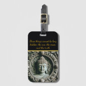 Buddhistisches Leaf und orb Carving AI Gepäckanhänger (Vorderseite Vertikal)