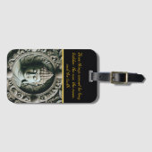 Buddhistisches Leaf und orb Carving AI Gepäckanhänger (Vorderseite (Horizontal))