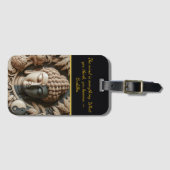 Buddhistisches Leaf und orb Carving AI Gepäckanhänger (Vorderseite (Horizontal))