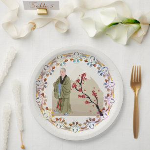 Buddhistisches Mönchspapier Pappteller