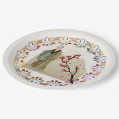 Buddhistisches Mönchspapier Pappteller (Schrägansicht)