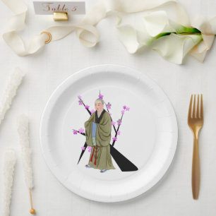 Buddhistisches Mönchspapier Pappteller