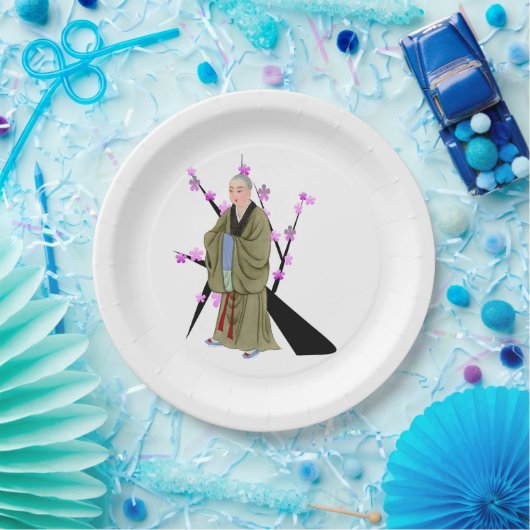 Buddhistisches Mönchspapier Pappteller (Party)