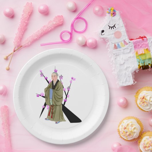 Buddhistisches Mönchspapier Pappteller (Party)