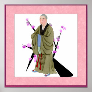 Buddhistisches Monk-Poster Poster