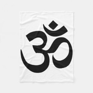 Buddhistisches Om-Symbol Fleecedecke